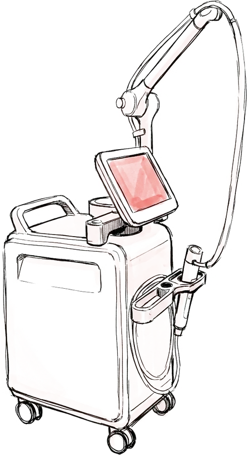 A hand-drawn sketch of the XERF console