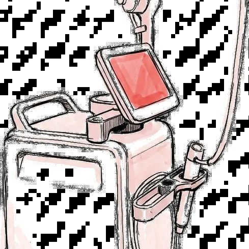 A hand-drawn sketch of the XERF console